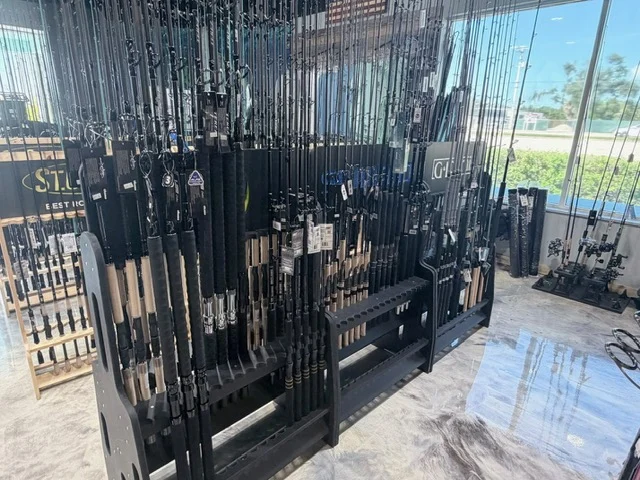 Fishing rod selection in multiple floor racks