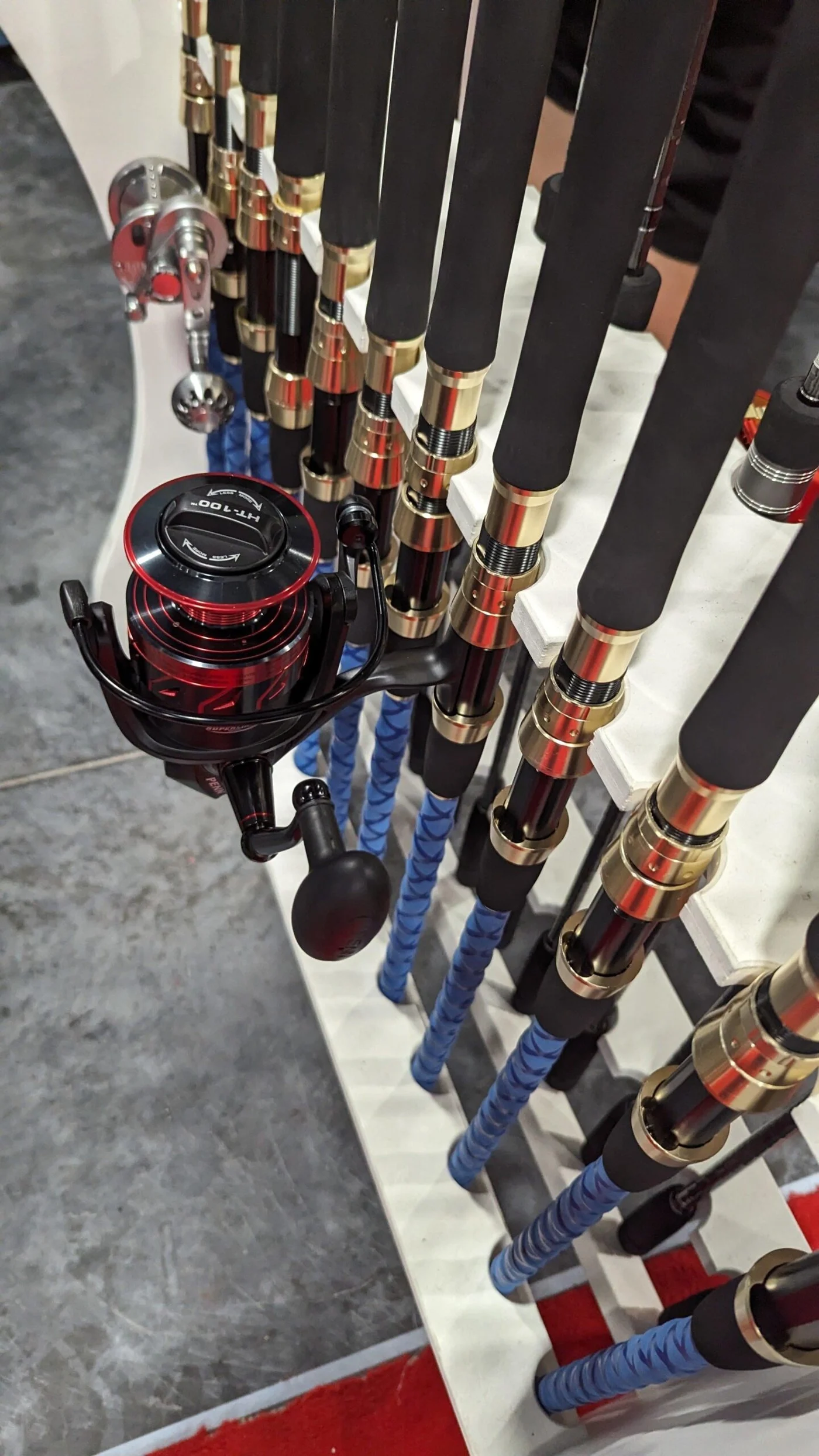 Fishing rods and reels displayed at Reel Quality SRQ