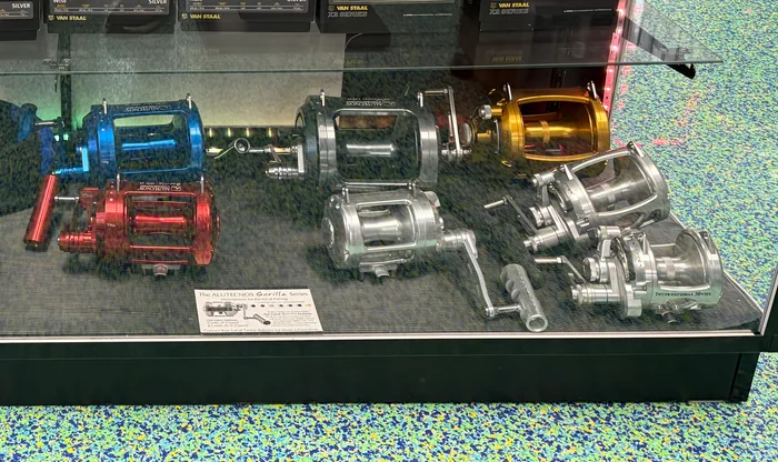Conventional reels in the Reel Quality SRQ display case