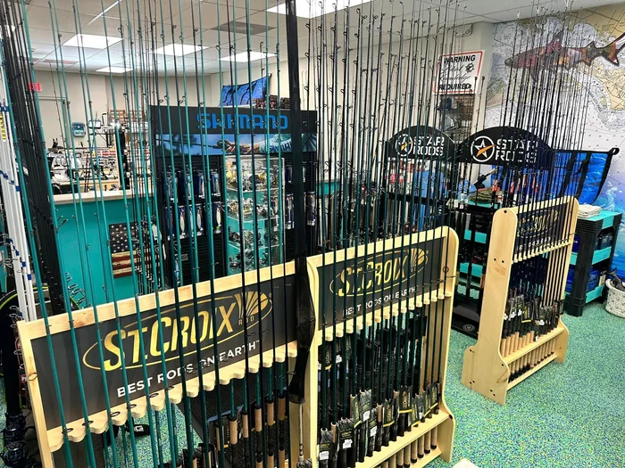 Fishing rod displays inside Reel Quality SRQ